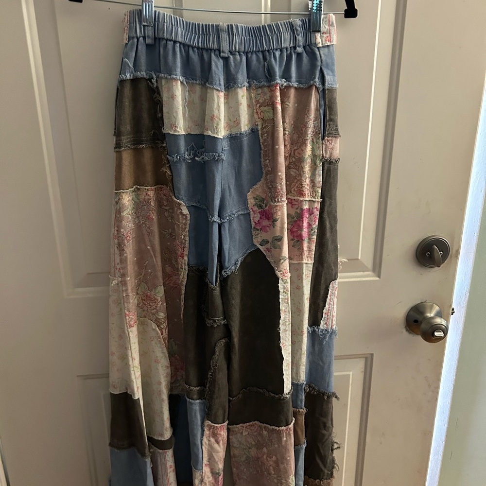 Patchwork Wide-Leg Pants - image 3